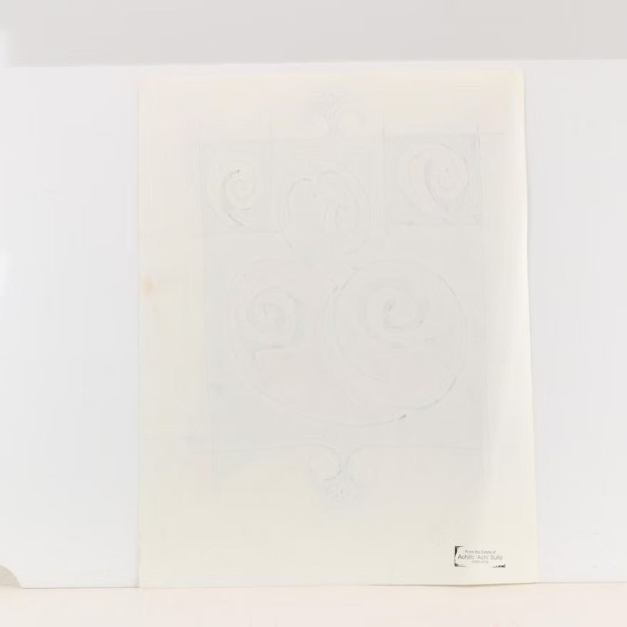 Achillo “Achi” Sullo Abstract Mixed Media Drawing, Mid–Late 20th Century ITMGO17561