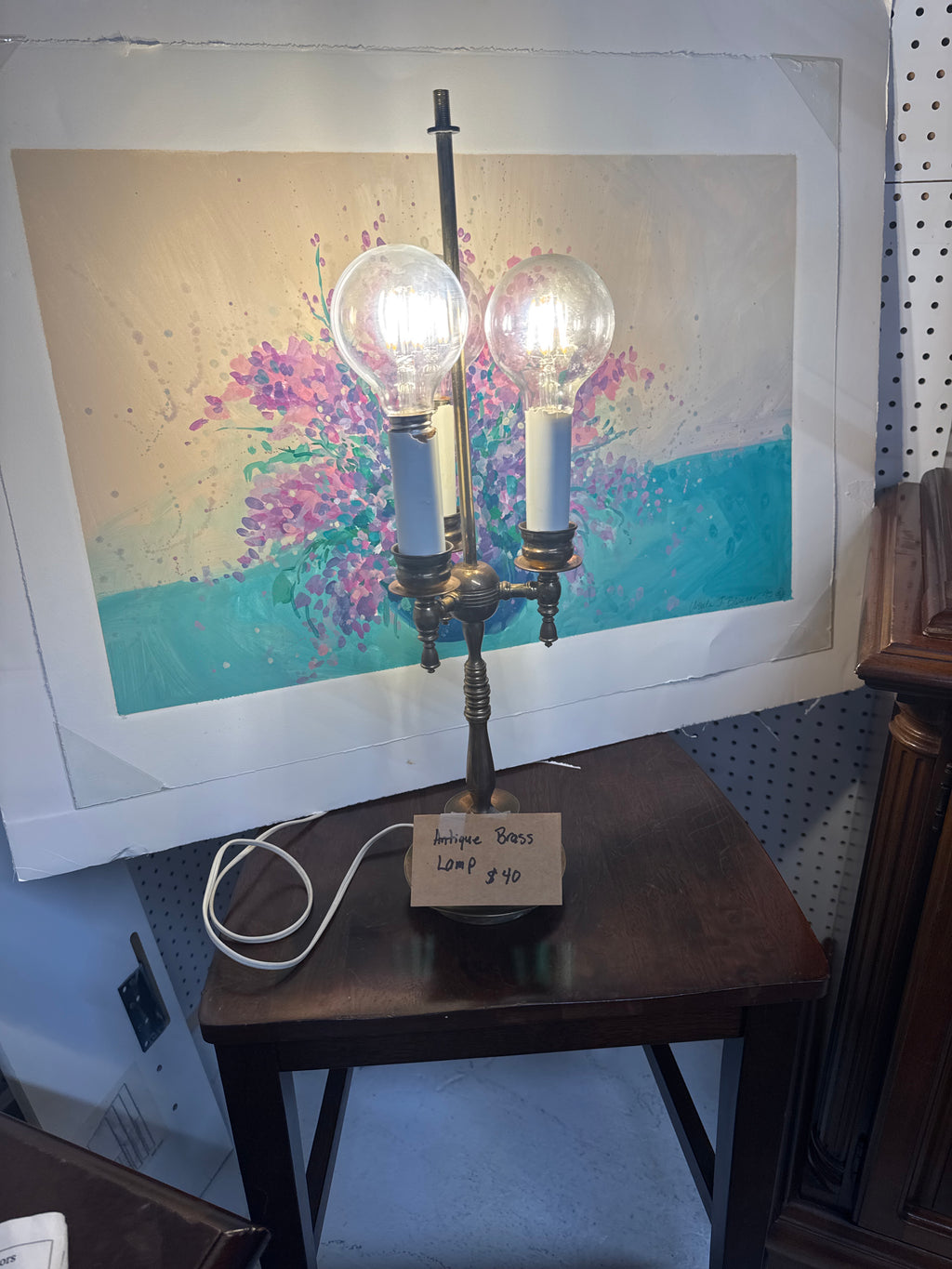 Antique Brass Light Fixture