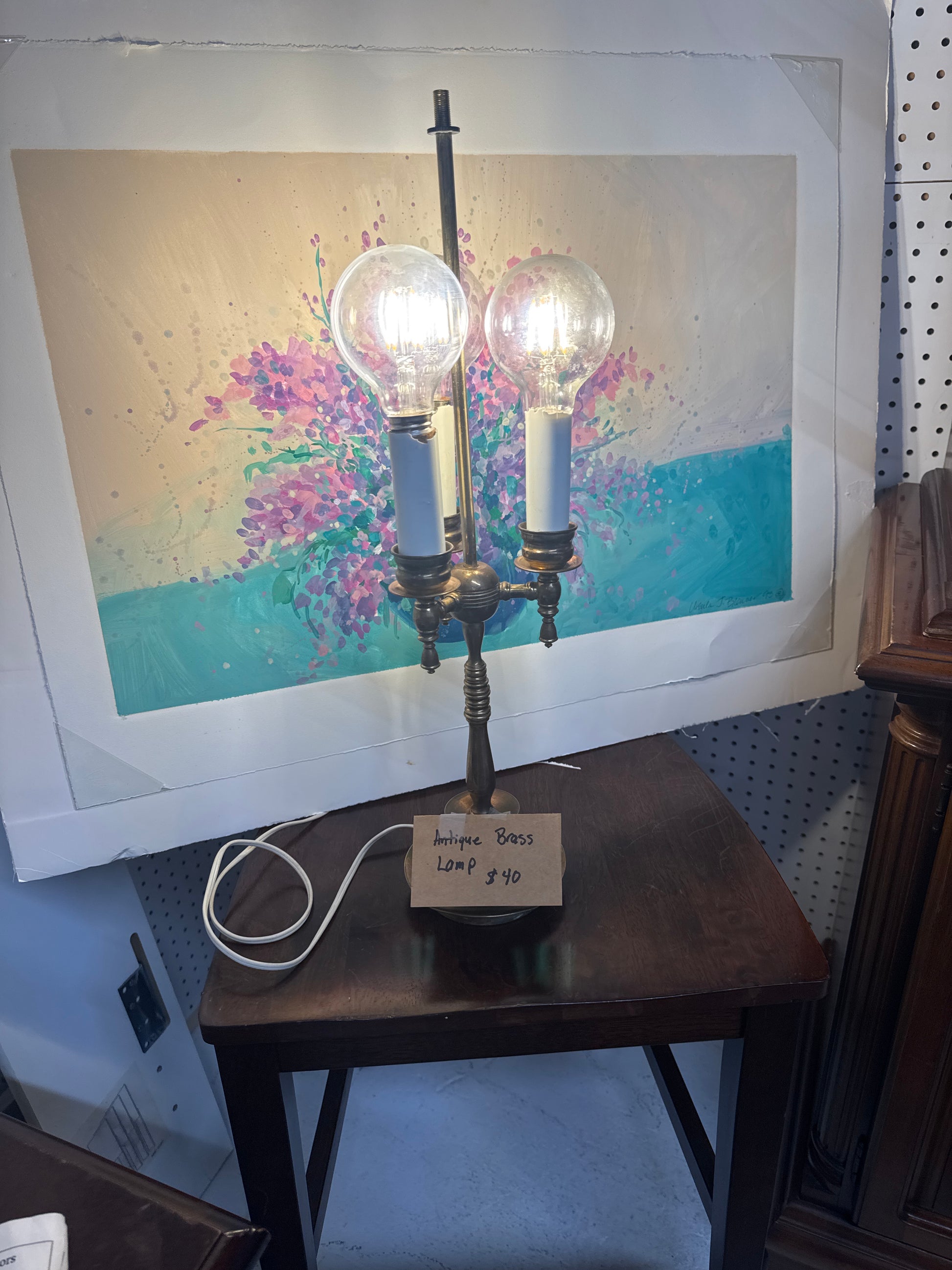 Antique Brass Light Fixture