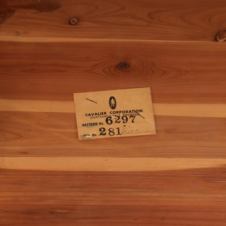 Two Toned Cedar Chest Cavalier Colonial Style Birch and Cedar Blanket Chest