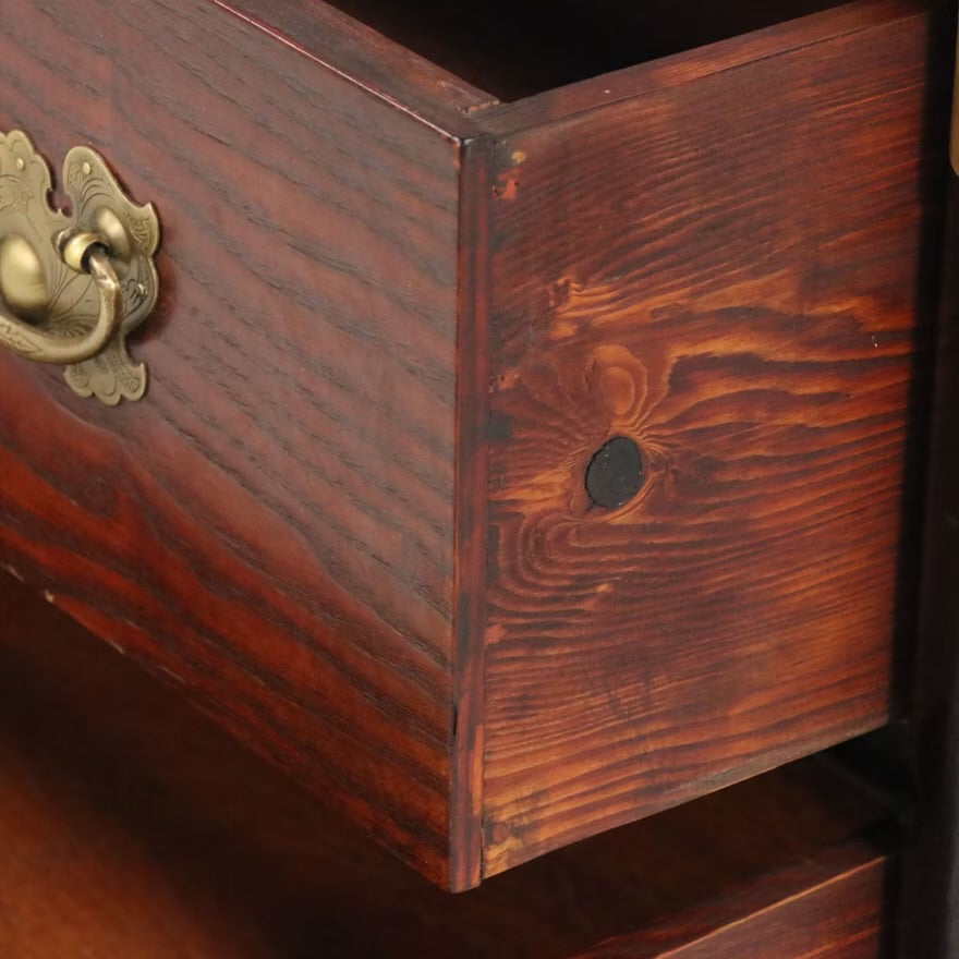 Korean Style Three Drawer with Brass Accents and Pulls ITMGQ23281