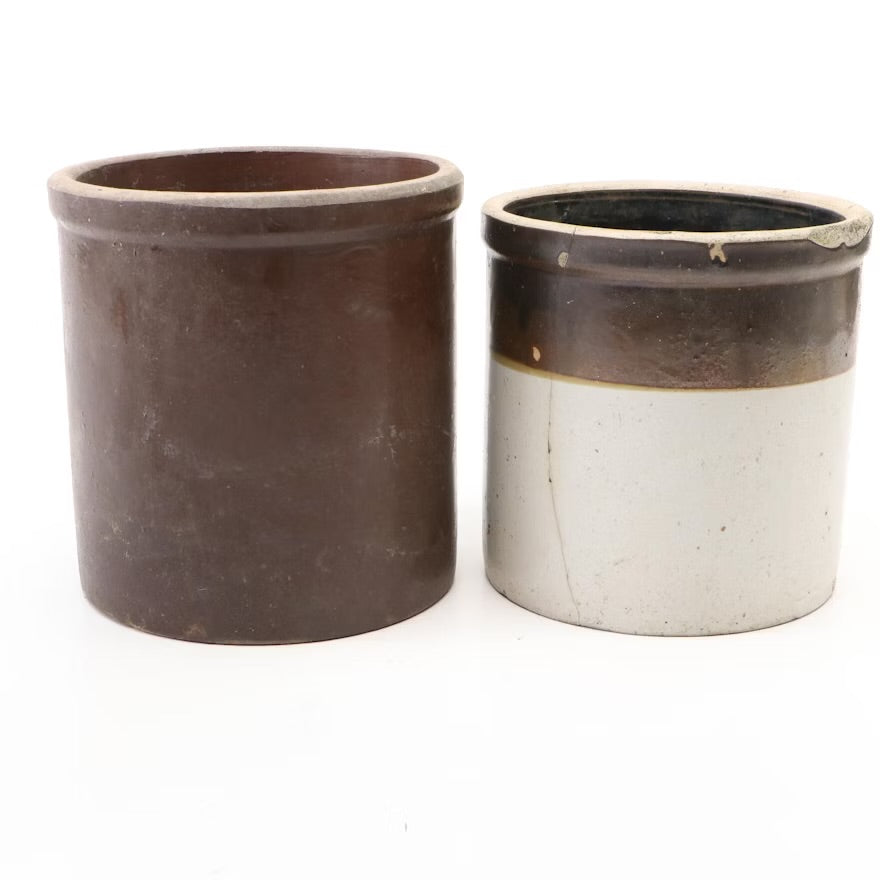Rustic Brown Ceramic Planter Pots