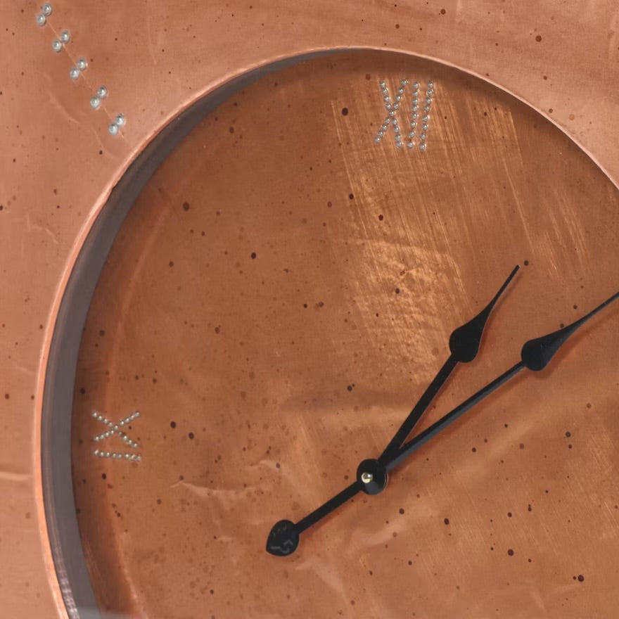 Lazy Susan Contemporary Copper Tone Wall Clock