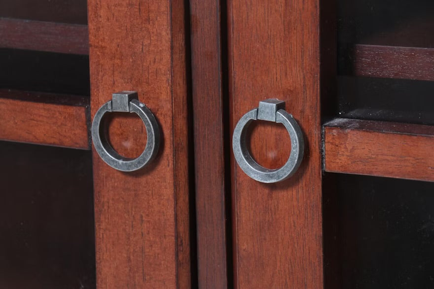 Arts and Crafts Style Glass Front Bookcase ITMGQ23290