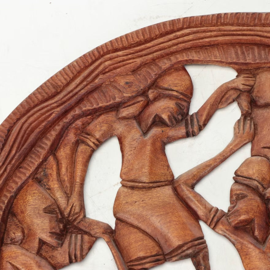 Handcrafted Figural Wood Carving, 20th Century