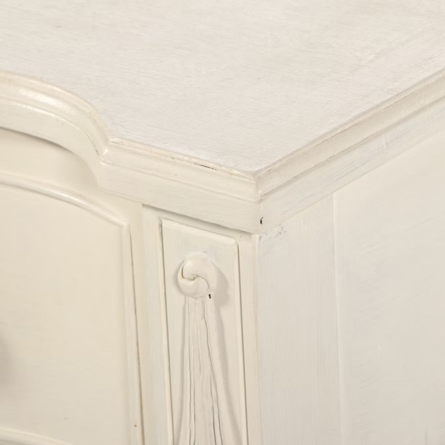 George III Style Painted Mahogany Buffet with Mirrored Doors, 20th Century