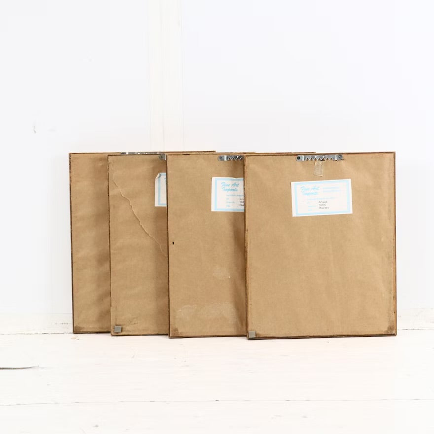 Fruit compositions, late 20th century Four photomechanical prints on embossed paper