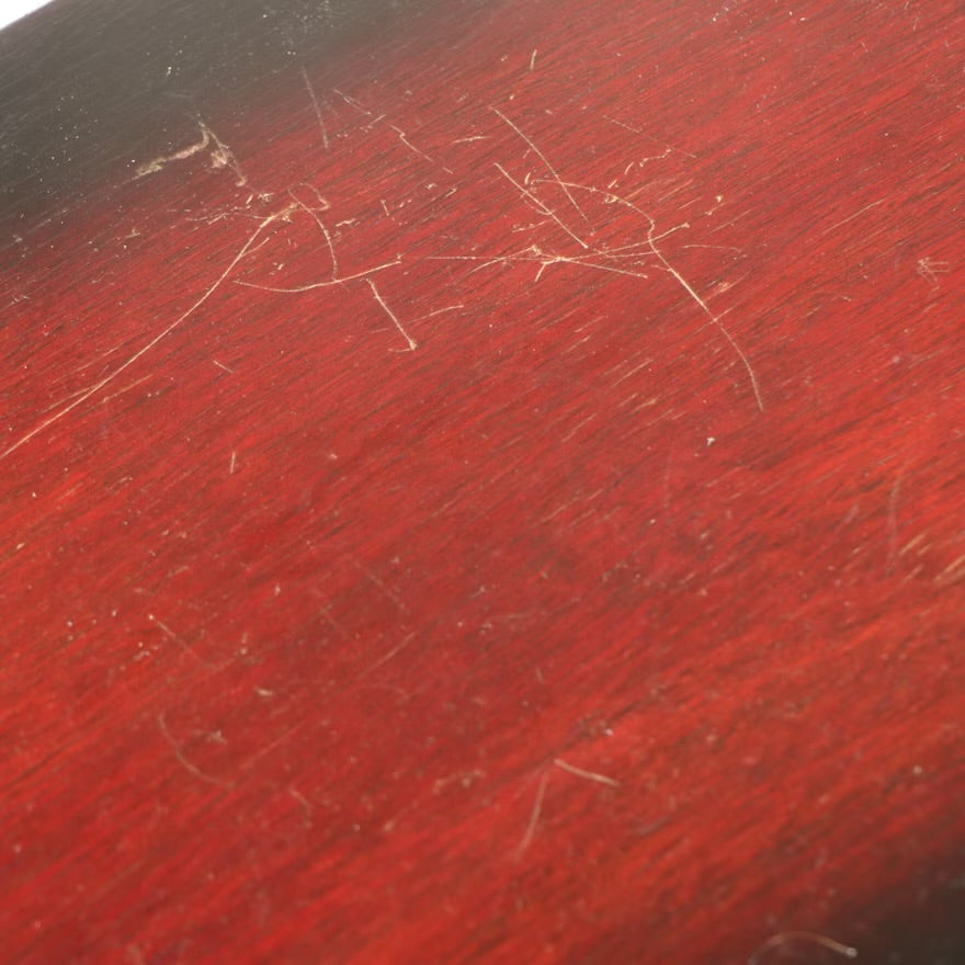 Pair of Mid Century Modern Leather and Wood Tiered Nightstands, Mid-20th Century ITMGQ37658