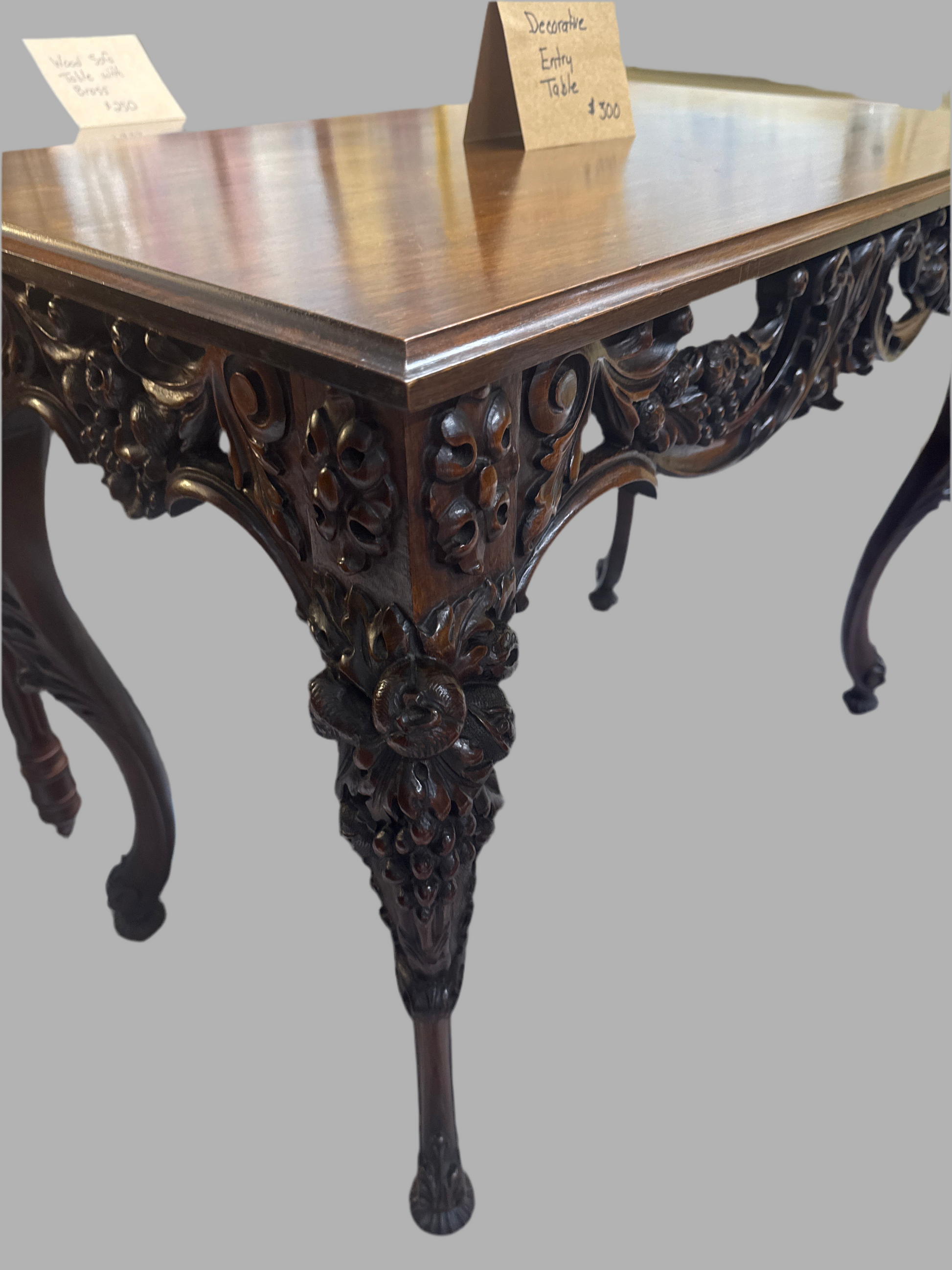 Decorative Wood Entry Table