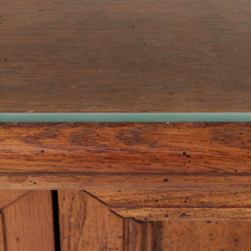 Mid Century Spanish Baroque Style Walnut Finish Credenza, Mid to Late 20th C. ITMGM40670