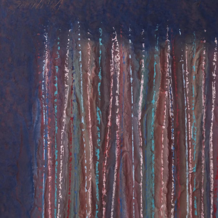 Abstract Embossed Mixed Media Drawing, 21st Century