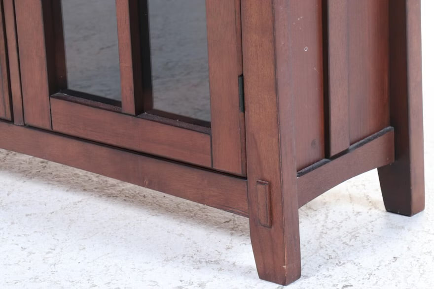 Arts and Crafts Style Glass Front Bookcase ITMGQ23290