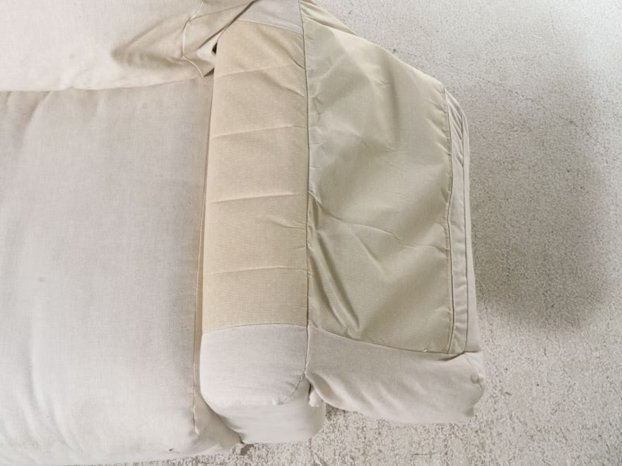 Cream Upholstered Loveseat