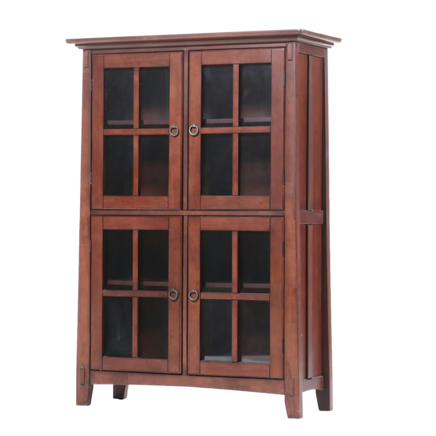 Arts and Crafts Style Glass Front Bookcase ITMGQ23290