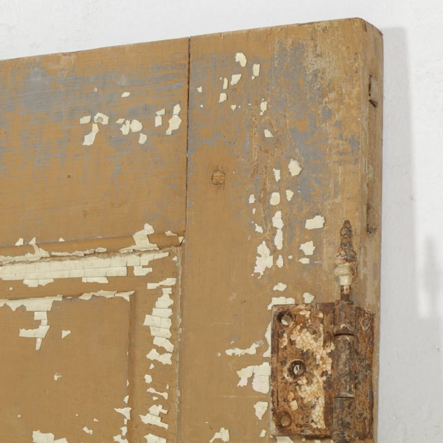 Two Painted Hardwood Architectural Salvage Four-Panel Doors ITMGR89702
