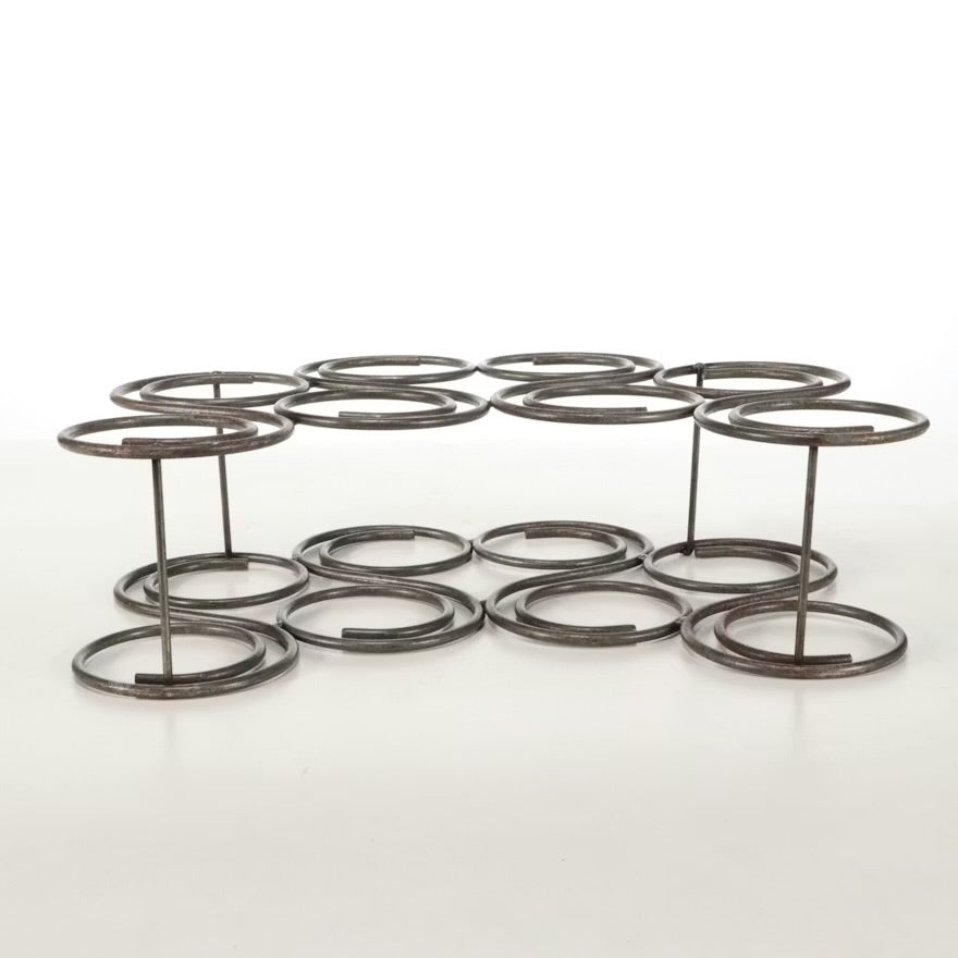 Swirled Wrought Iron Wine Rack