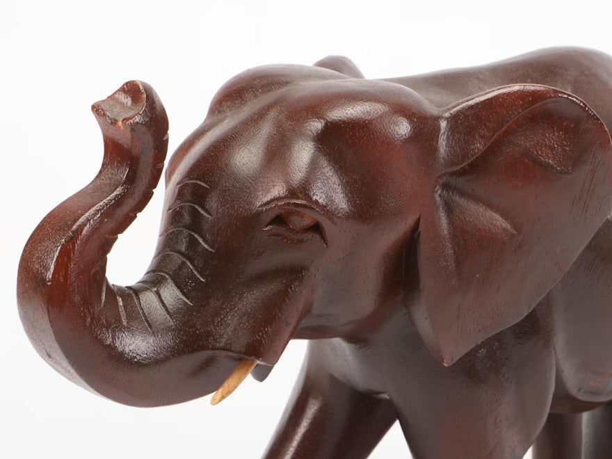 Carved Wood Asian Elephant and Lion Item #
ITMGQ18217